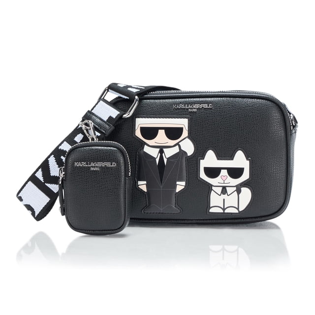 Bolsa de mano KARL LAGERFELD Maybelle Choupette Negra 20x15x8 cm