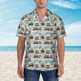 thumbnail image 2 of Fotbe Transport Train Hawaiian Shirt for Men Unisex Summer Beach Casual Short Sleeve Cotton Linen Button Down Shirts-X-Large, 2 of 5