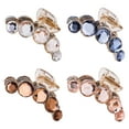 thumbnail image 1 of Paquete de 4 pinzas para el pelo de plástico brillante con purpurina, color dorado, azul, marrón, pulpo, gemas de cristal, pinzas para el pelo, pinzas para el pelo, accesorios para mujeres y niñas, 1 of 6