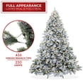 thumbnail image 3 of 4.5FT Pre-Lit Realistic Snow-Flocked Pine Artificial Holiday Christmas Tree with Sturdy Metal Stand, 3 of 7