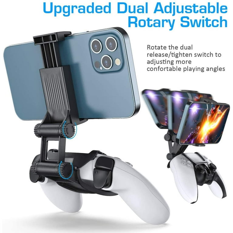 Orzero Magnetic Controller Phone Mount Clip Compatible for PS5 Dualsense  Controller, Adjustable Mag-Safe Holder Accessories for iPhone and Android