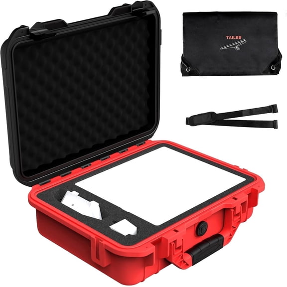 Starlink Mini Case IP67 Waterproof Portable Heavy Duty Hardshell Case for Starlink Mini Accessories Kit with Precision Fit Foam and Shoulder Strap Ideal for RV, Travel, Camping