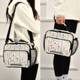 thumbnail image 5 of Wildflowers Leaves Soft Color Insulated Lunch Bag Portable Cooler Bag Mommy Bag Large Capacity 6L, 5 of 9