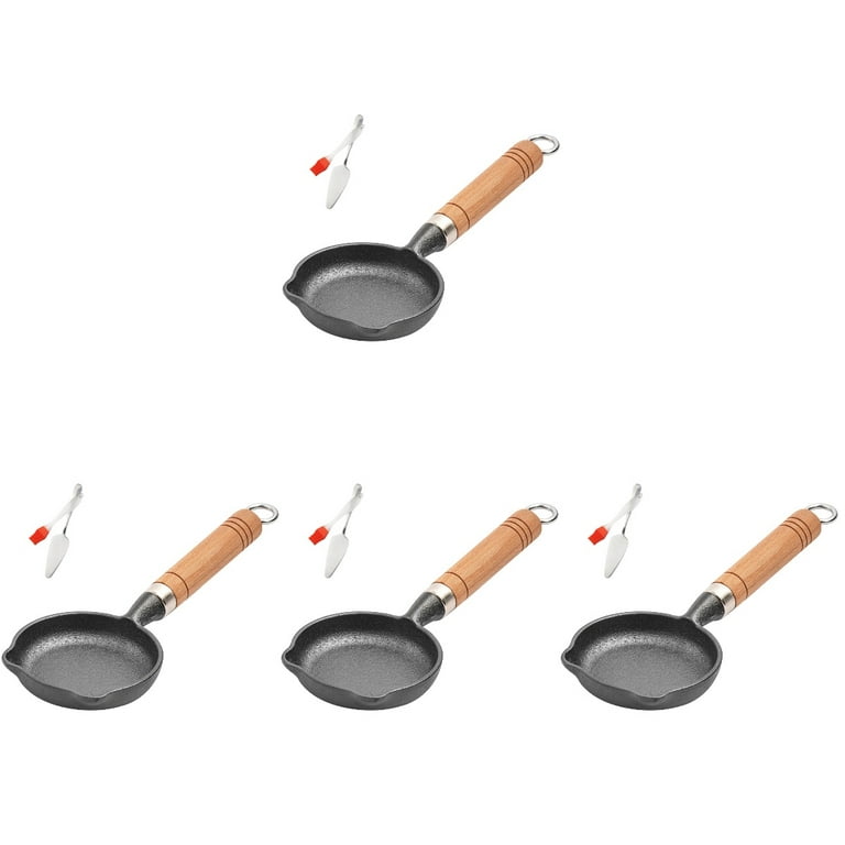 Tioncy 12 Pcs Mini Cast Iron Skillet 4 and 5 Inch Cast Iron Frying Pan  Small Black Frying Pan Nonstick Egg Pan Preseasoned Small Skillets Cookware  for