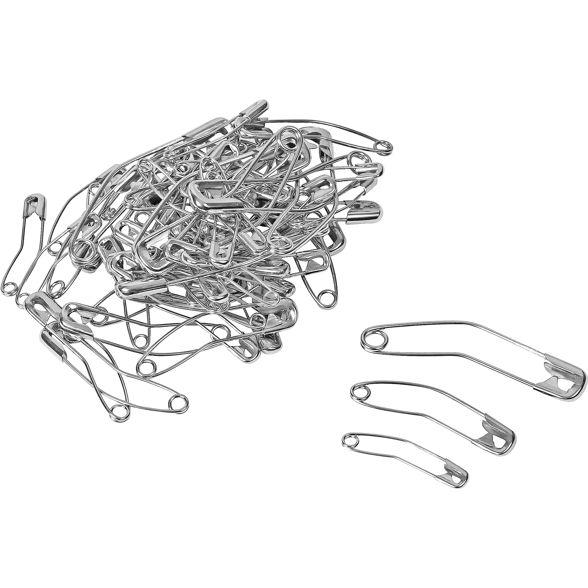 Curved Steel Safety Pins - #1 - 1 1/16 - 50/Box