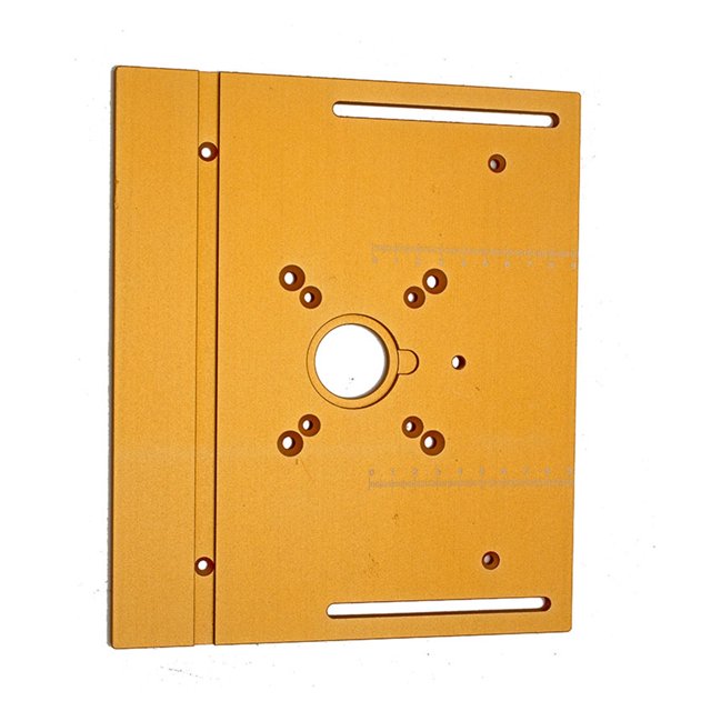 Aluminum Router Table Insert Plate W/Miter Gauge For Woodworking Benches Table Saw Multifunctional Trimmer Engraving Machine ,Woodworking Protractor