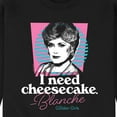 thumbnail image 3 of Golden Girls - I Need Cheesecake - Men's Crew Neck Fleece Pullover, 3 of 5