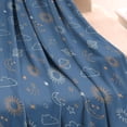 thumbnail image 3 of Sun Moon Cloud Star Pattern Blanket,Comfortable Soft Flannel Throw Blanket,All Season,Warm Lightweight Blankets for Sofa Bed Couch Living Room Chair,30"x40", 3 of 4