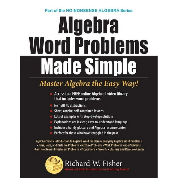 Algebra Word Problems Made Simple, (Paperback)