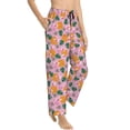 thumbnail image 2 of Uemuo Fruit Pattern Women's Wide Leg Palazzo Lounge Pants with Pockets Light Weight Loose Comfy Casual Pajama Pants-Small, 2 of 9