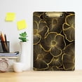 thumbnail image 2 of FORMRS Acrylic Clipboard with Low Profile Clip Standard A4 Letter Size, 12.5" x 9", Black Flower Pattern, 2 of 8