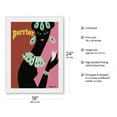 thumbnail image 2 of Perrier - La Femme Noir (Black Woman) - Vintage Advertising Poster by Bernard Villemot c.1977 - Japanese Unryu Rice Paper Art Print (Unframed) 18 x 24 in, 2 of 4