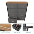 thumbnail image 3 of DWVO 8 Drawers Fabric Dresser Chest Storage Shelf Organizer for Living Room Bedroom, Dark Grey, 3 of 8