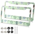 thumbnail image 2 of Coolnut Cactus 2 Holes Car License Plate Frames 2PCS, Car License Plate Holder with Screw Caps Cover Set Automotive Exterior Parts Decoration for US Vehicles, 2 of 7