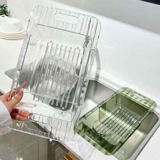 Sink Basket under $5! CQCYD Kitchen Sink Basket, Telescopic Dish Drainer Rack, Multipurpose Strainer Basket for Utensils, Adjustable Sink Organizer for Cleaning