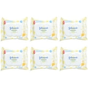 Johnson's Hand & Face Baby Wipes, 25 Count (Pack Of 6)