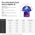 thumbnail image 3 of Daiia Dreamy Colorful Starry Sky Men's Linen Shirts Short Sleeve Casual Shirts Button Down Shirt for Men Beach Summer Wedding Shirt-Large, 3 of 6