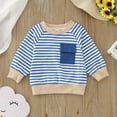 thumbnail image 2 of Shirts for Girls Girls Stripes Top Basic Crewneck Cotton Kids Sweatshirt Boys Size 18-24 Months Clothes, 2 of 5
