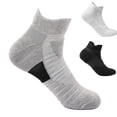 thumbnail image 2 of CNEJRHG Women Men Athletic Socks No Show Unisex Ankle Running Socks Low Cut Cushioned Sports Hiking Socks,Size 5-12 White&Grey&Black 3Pairs, 2 of 5