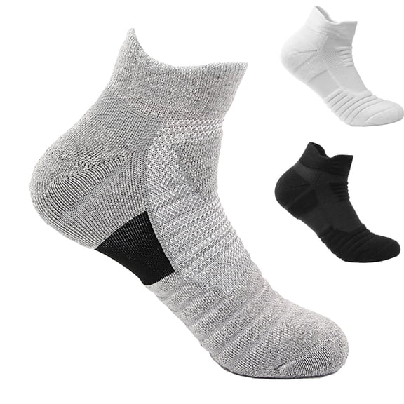 FCLoft Mens Solid Color Running Socks Maximum Cushion Thickening Comfortable Sports Socks