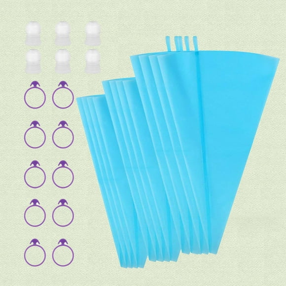 BRIGHTFUFU 28 Pcs Icing Bag Tips Set TPU for Cake Decorating and Beginner Bakers