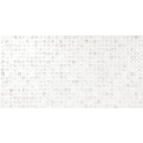 Smart Tiles Dosseret Autocollant, 5 Carreaux Adhésifs, Bloc Gris/blanc, 22,56 Pouces X 11,58 Pouces