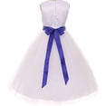 thumbnail image 2 of Big Girls' Custom Rhinestone Belt Communion Wedding Flowers Girls Dresses White Blush 12 (MB27K6CB), 2 of 3