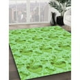 thumbnail image 3 of Ahgly Company Machine Washable Indoor Round Transitional Green Area Rugs, 4' Round, 3 of 7