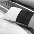 thumbnail image 5 of Madison Park Striped Blaire 7-piece Queen  Comforter Set With Decorative Pillows, Gray, 5 of 6