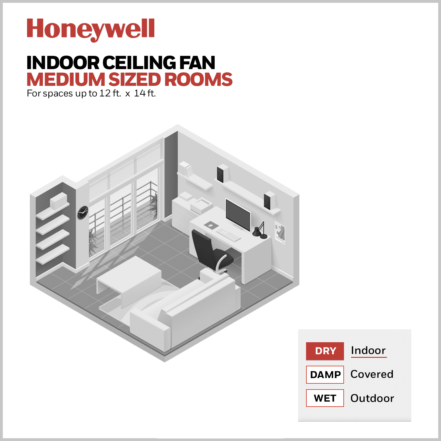 Honeywell Bontera 52" Craftsman Brushed Nickel LED Remote Control Ceiling Fan