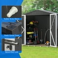 thumbnail image 2 of Dextrus 6' x 4' Outdoor Storage Shed, Large Metal Tool Sheds, Heavy Duty Storage House with Lockable Doors & Air Vent for Backyard Patio Lawn to Store Bikes, Tools, Lawnmowers, 2 of 5