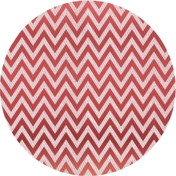 Ahgly Company Machine Washable Indoor Square Transitional Deep Rose Pink Area Rugs, 3' Square