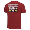 thumbnail image 3 of Unisex Red Houston Cougars Gritty Softball Bats Comfort Colors T-Shirt, 3 of 3