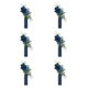 thumbnail image 2 of 6 piezas Corsages de hombro Broche de pecho Corsións Azul Flores blancas Flores artificiales para la fiesta de regreso a casa de Valentín, 2 of 9