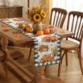 thumbnail image 5 of Fall Linen Table Runner, Maple Leaf Pumpkin Print Fall Harvest Thanksgiving Table Runners for Dining Table Decor, 5 of 6