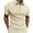 Beige, variant on Mens Plus Size Shirts Men Casual Solid Turndown Pullover Zipper Short Sleeve Blouse Tops