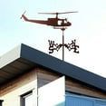 thumbnail image 6 of Farmhouse Weather Vane Stainless Direction Indicator Roof Mount Yard Weathervane Outdoor Metal Bracket Garden Sheds Outdoor Mailbox , Helicopter 50x30cm, 6 of 10