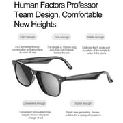 Mingdaln AI Smart Glasses for Men and Women, Smart Glasses with Open-Ear Voice Control & Wireless Bluetooth Calling, Anti-Blue Light, Traveling and Driving
