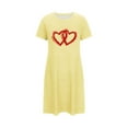thumbnail image 4 of yillto Womens Valentine's Day Pajamas Long Sleeve Nightgowns Crewneck Heart Nightshirts for Sleepwear Loungewear, 4 of 6