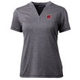 thumbnail image 2 of Women's Cutter & Buck Heather Charcoal Wisconsin Badgers Forge Blade V-Neck Top, 2 of 3