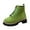 Light Green, variant on vauyc Fall Booties Ankle Boots for Women Low Heel Fashionable Ankle Boots Suede Round Toe Lace Up Sole Comfortable Short Boots for Stylish Footwear