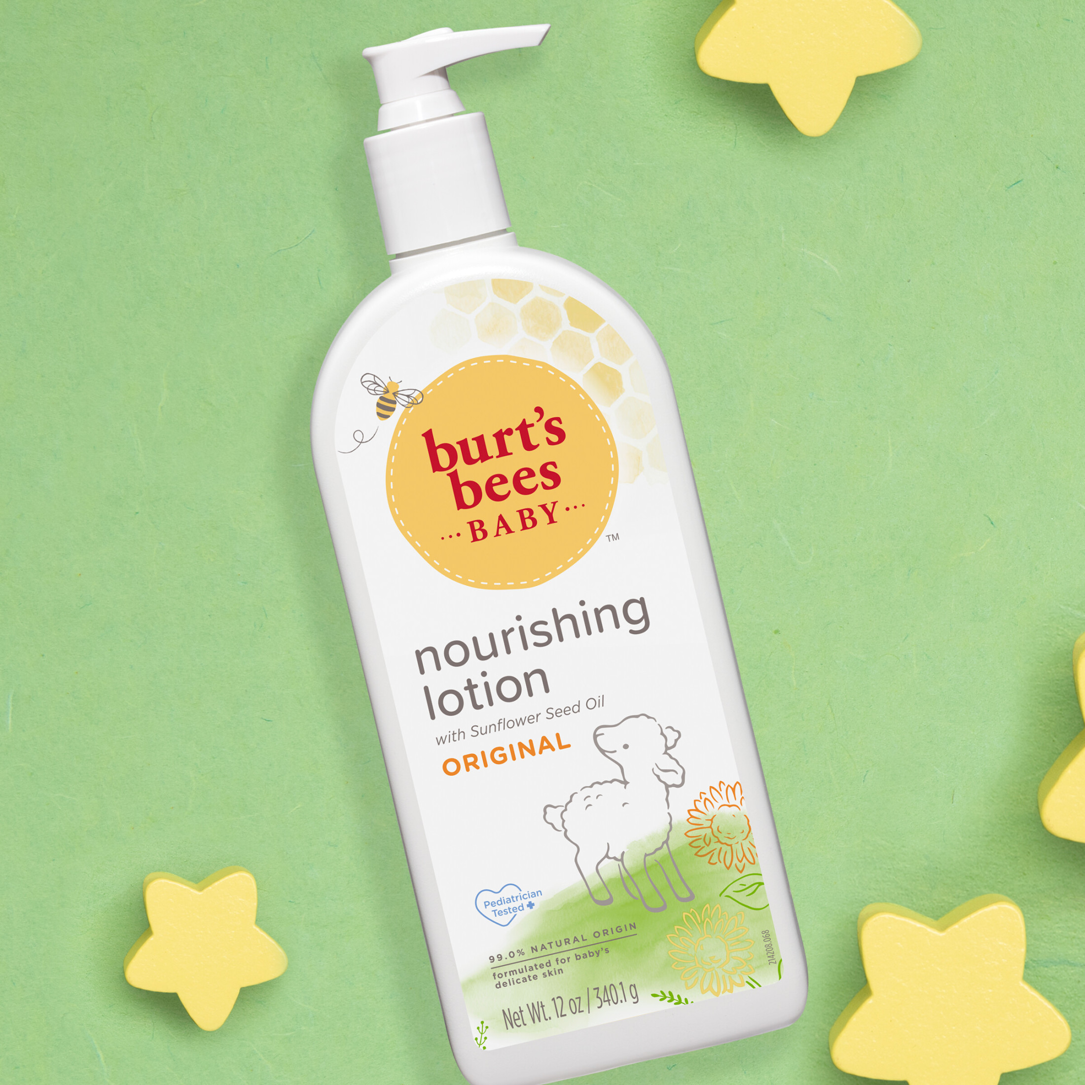 Burt's Bees Baby Nourishing Lotion with Sunflower Seed Oil, 12 oz photo 8