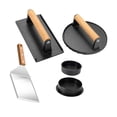 thumbnail image 4 of Burger Press BBQ Press Smash Meat Steak, Press de plancha de servicio pesado, herramienta de empanada para sándwiches al aire libre para interiores de conjunto de 4, 4 of 8