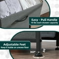 thumbnail image 6 of Eunos Small Nightstand with Charging Station and LED for Bedroom, 3 Drawer Dresser with Storage Shelfs, Charcoal Grey, 6 of 8