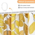 thumbnail image 5 of Small Stall Shower Curtain 36 x 72, Narrow Half Yellow Eucalyptus Fabric Shower Curtain, Watercolor Leaves on The Top Floral Botanical Decorative Bathroom Shower Curtain Set with Hooks, 5 of 6
