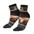 thumbnail image 3 of Salouo Cat Asleep Among Flowers Pattern Unisex Middle Tube Socks,Middle-Finger Knee High Socks Over The Calf Tube Stocking Crew Stockings for Women and Men Tube Socks, 3 of 8