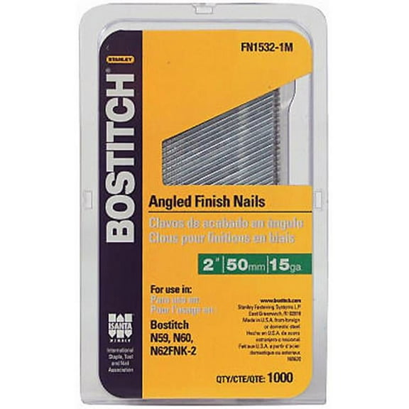 Stanley Bostitch FN1540-1M 2.5 in. Finish Nail- 15 Guage - 1000 Pack