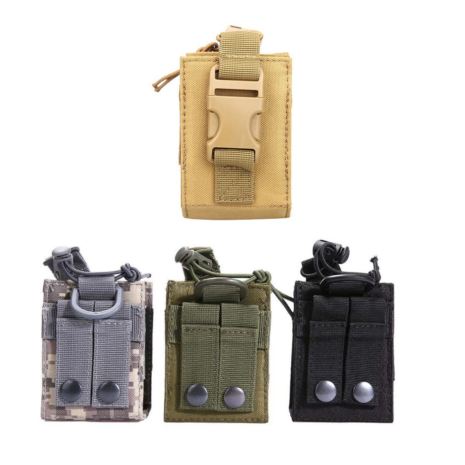Tactical Molle Radio Holder Walkie Talkie Holster Pocket Open Top Pouch USA 