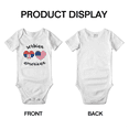 thumbnail image 3 of Serbian American Flag Two Hearts Baby Bodysuit Baby Clothes (White, 18-24 Months), 3 of 5