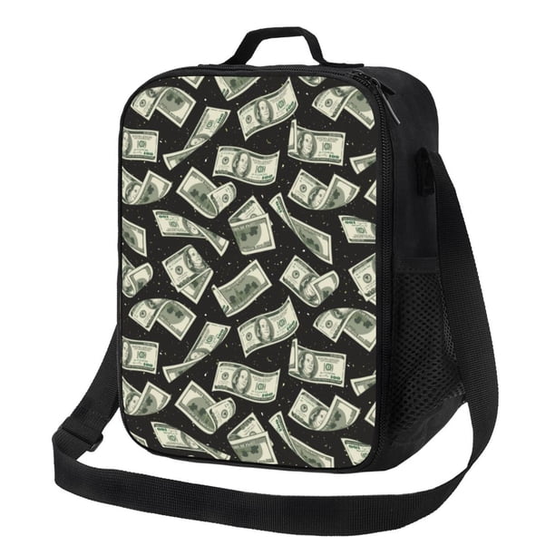 Fotbe Dollar Lonchera Bolsa de Almuerzo para Hombres y Mujeres, Lonchera de Gran Capacidad, Bolsa de Almuerzo Reutilizable, Bolsa Térmica Aislante